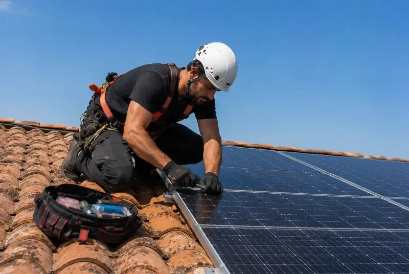 Maintenance et monitoring de panneaux solaires à Babeau-Bouldoux